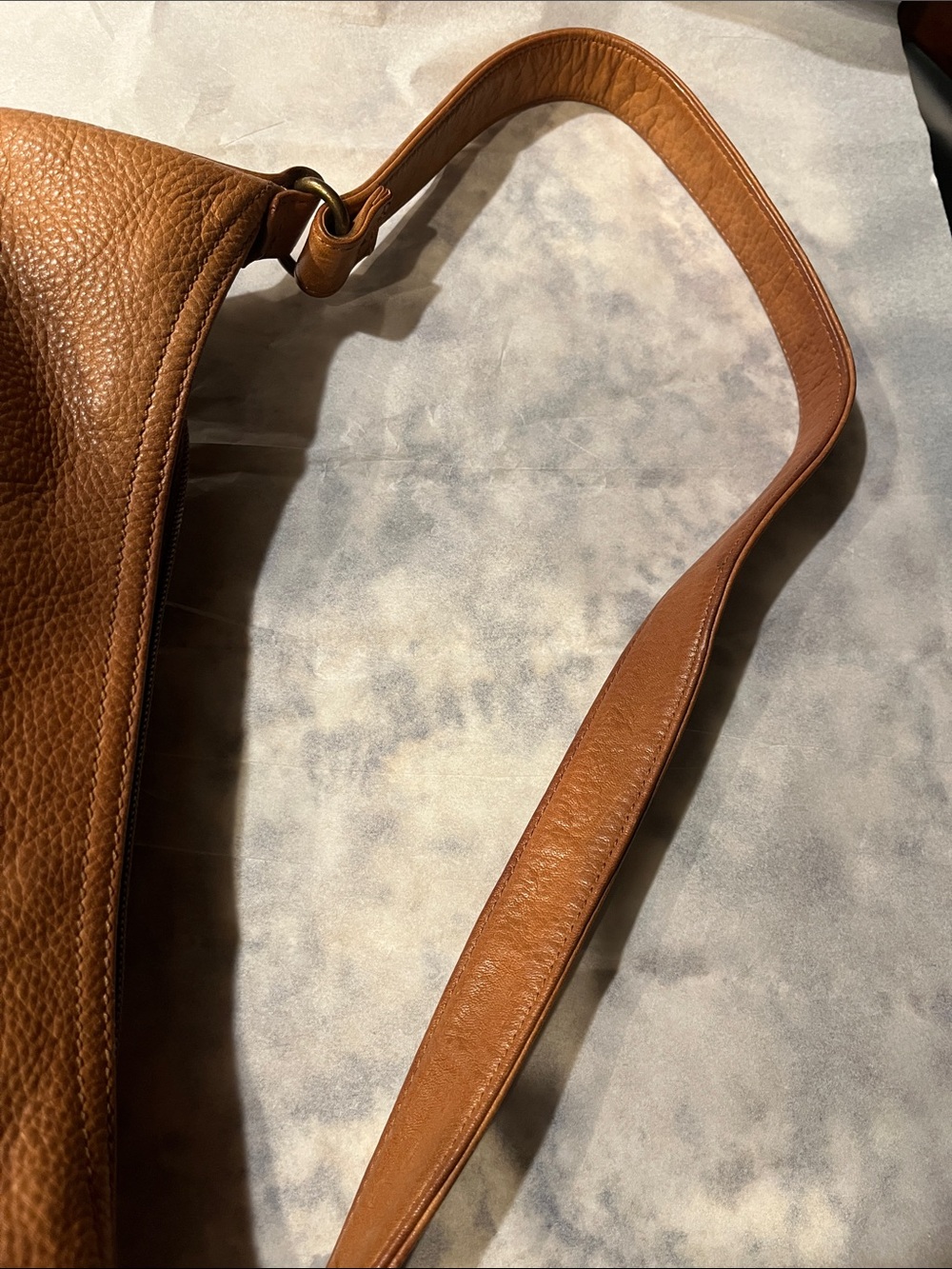 Fossil 75082 Vintage Brown Pebbled Leather shoulder bag. - Picture 4 of 8